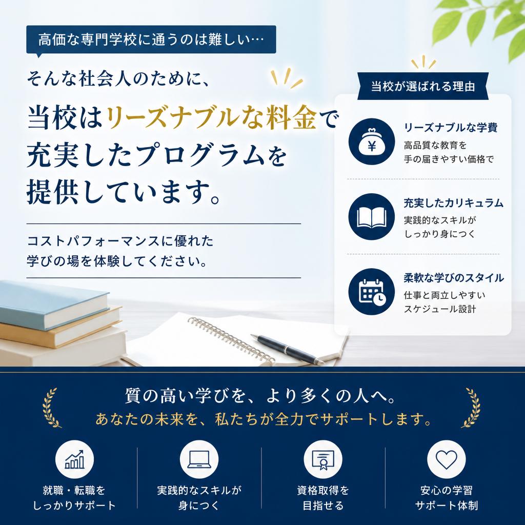 低価格で通える安心の料金設定