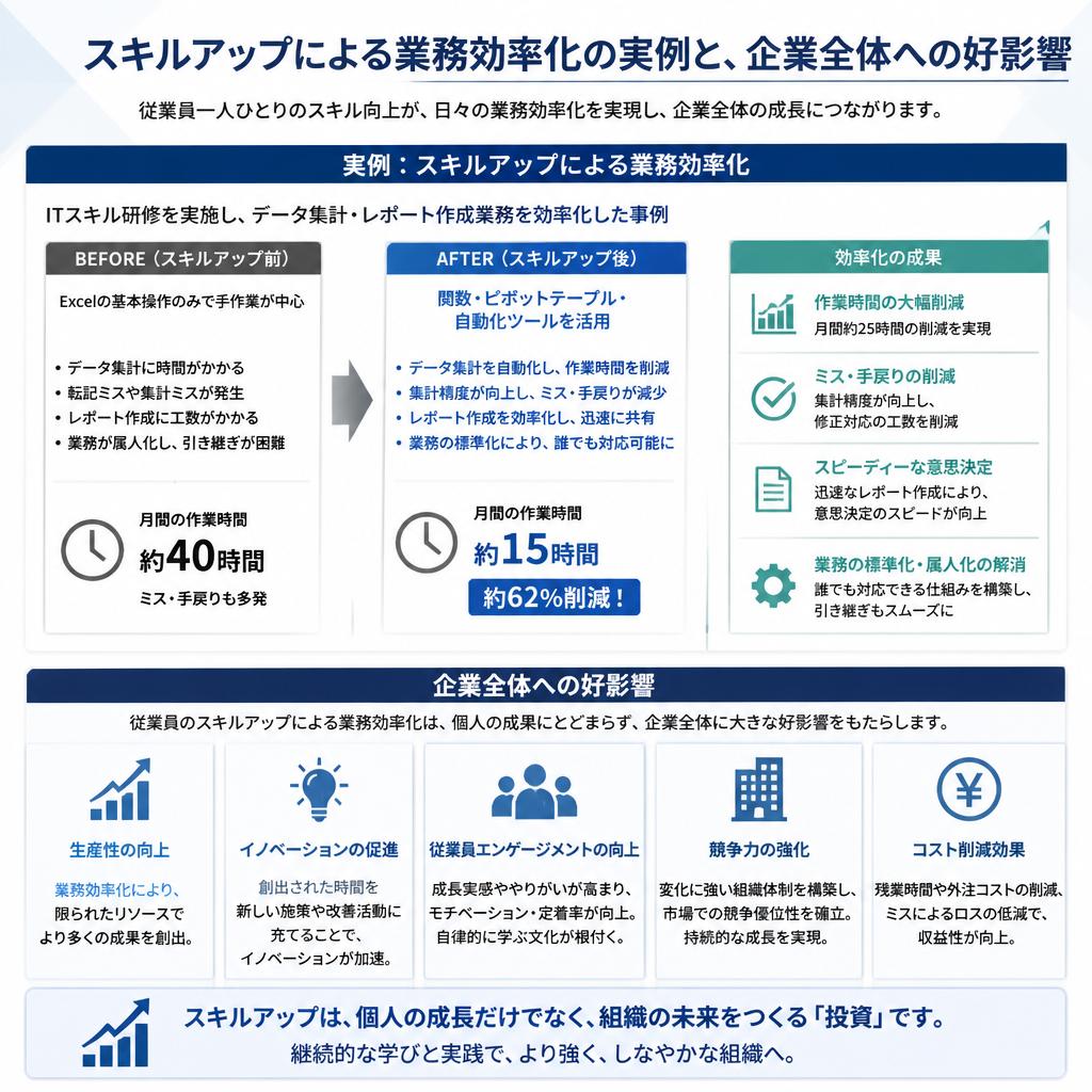 社員のスキルアップがもたらす効果