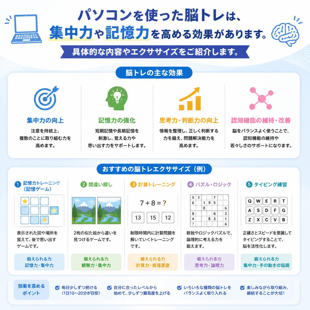 2. パソコンでできる脳トレ