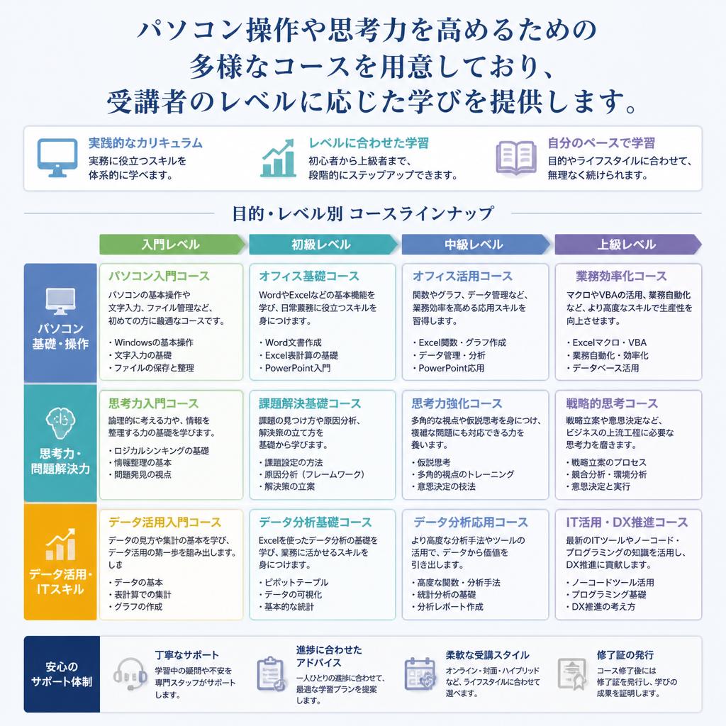 あなたの脳を活性化する多彩なメニュー