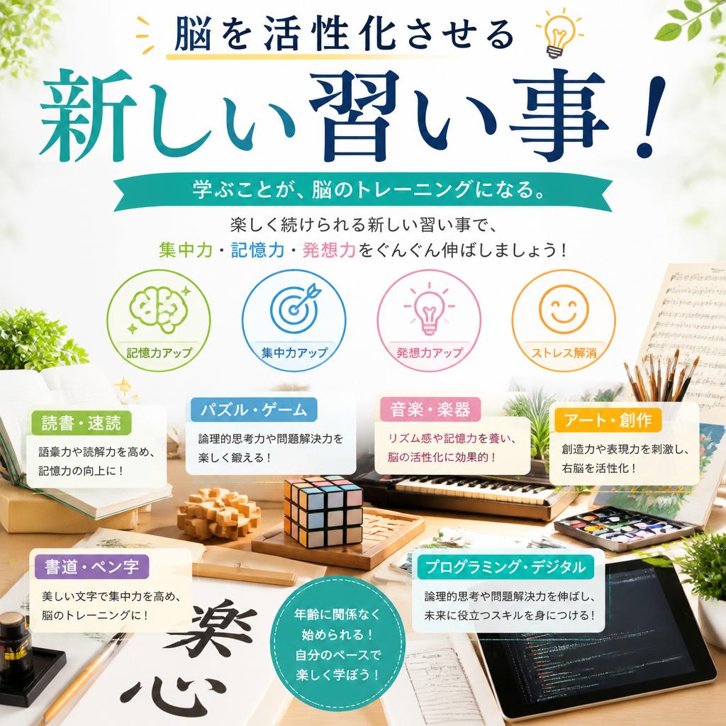 脳を活性化させる新しい習い事！