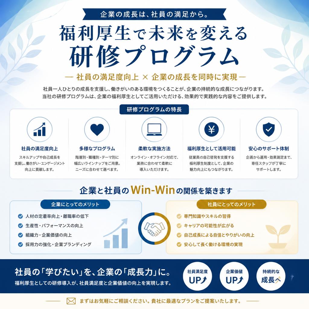 福利厚生としての研修