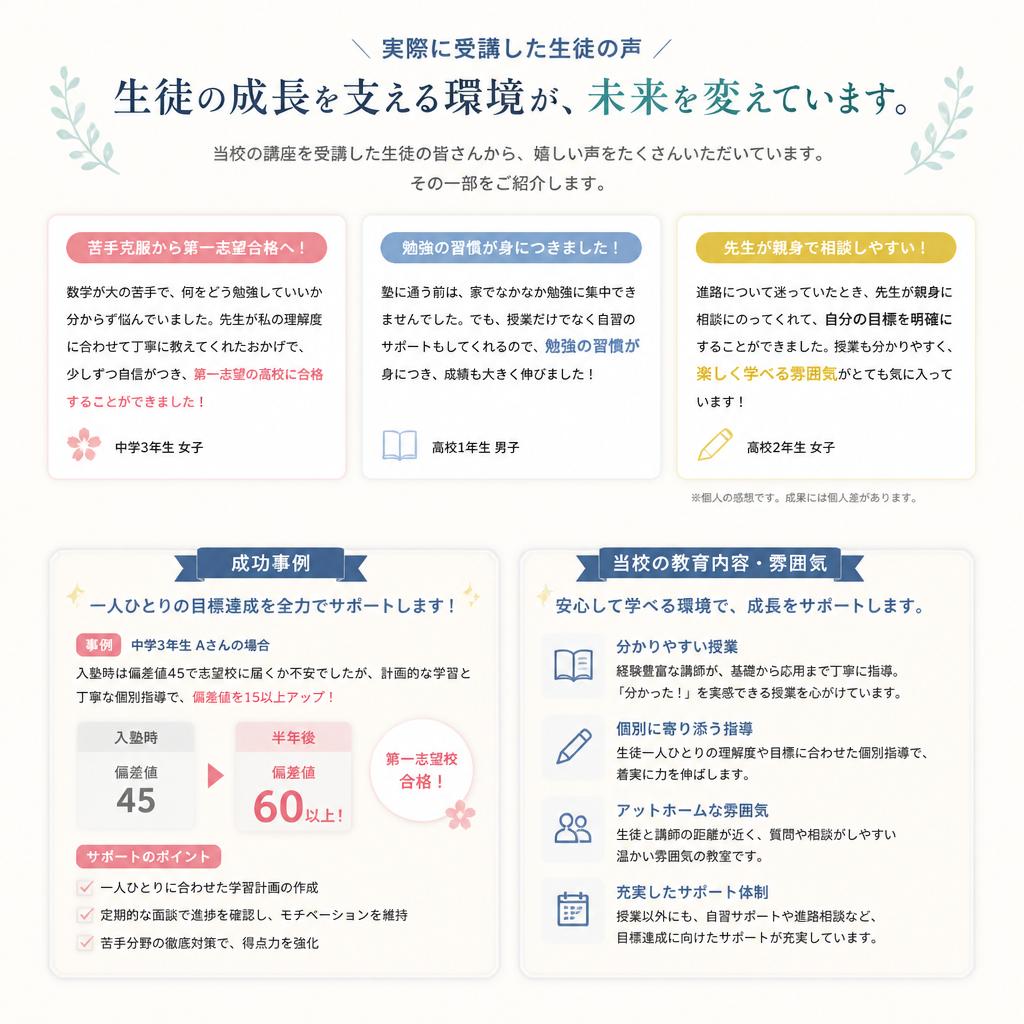 4. 口コミで広がる満足度！