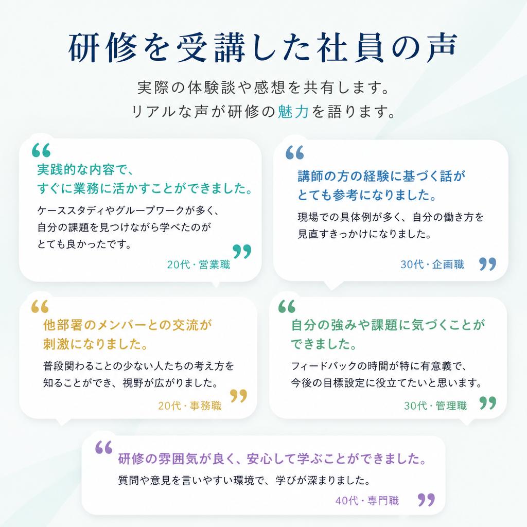 受講者の声と体験談
