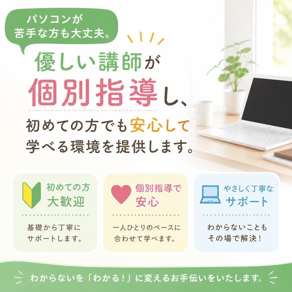 初心者歓迎！安心して始められる環境