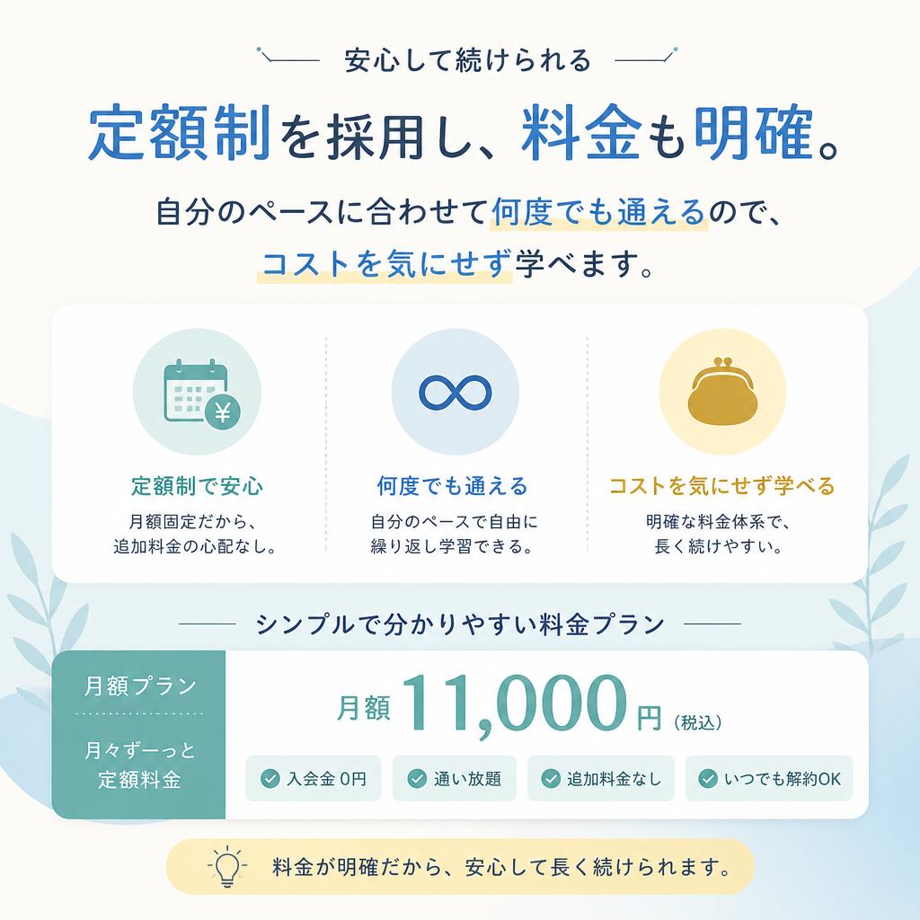 安い料金体系で通いやすい