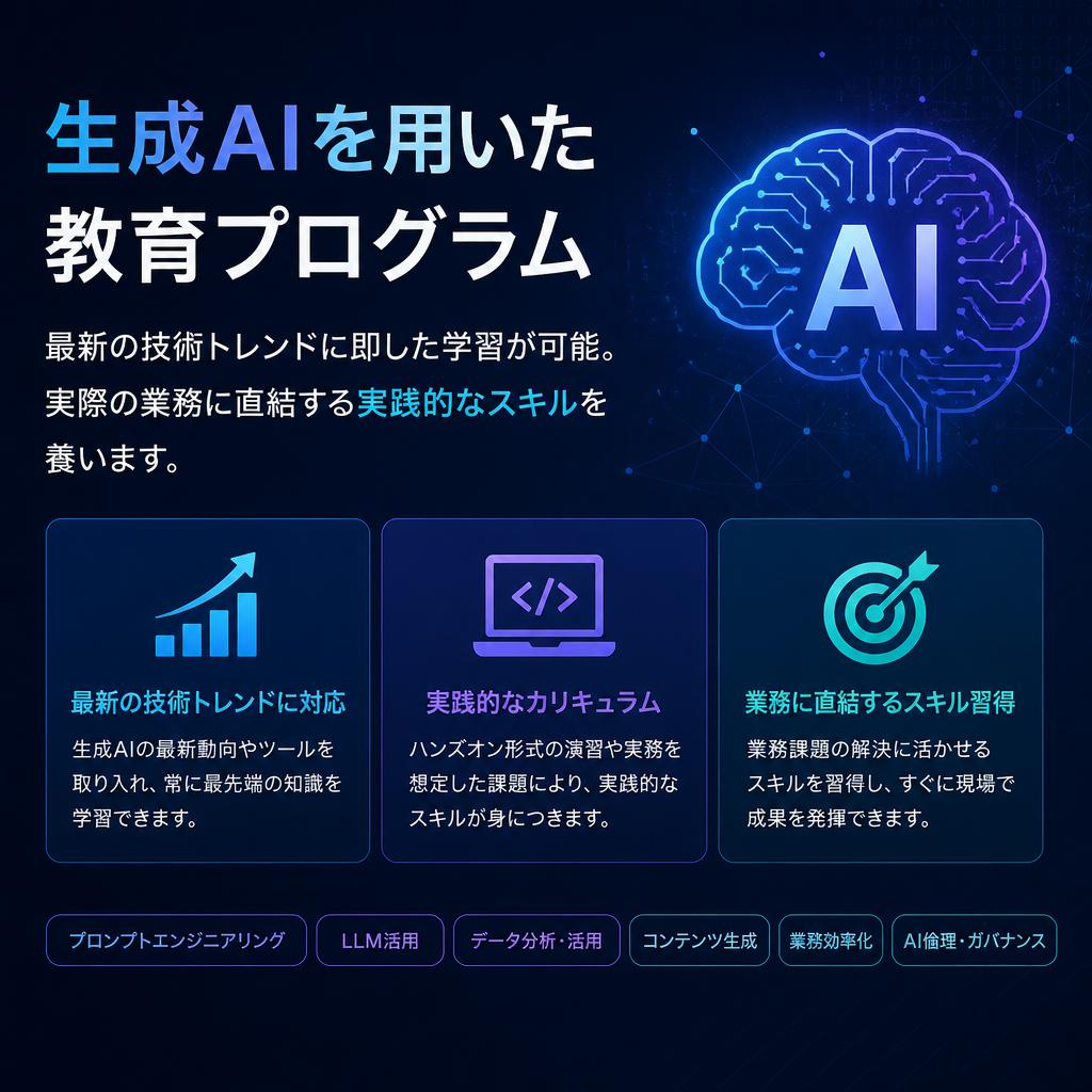 生成AIを活用した研修内容