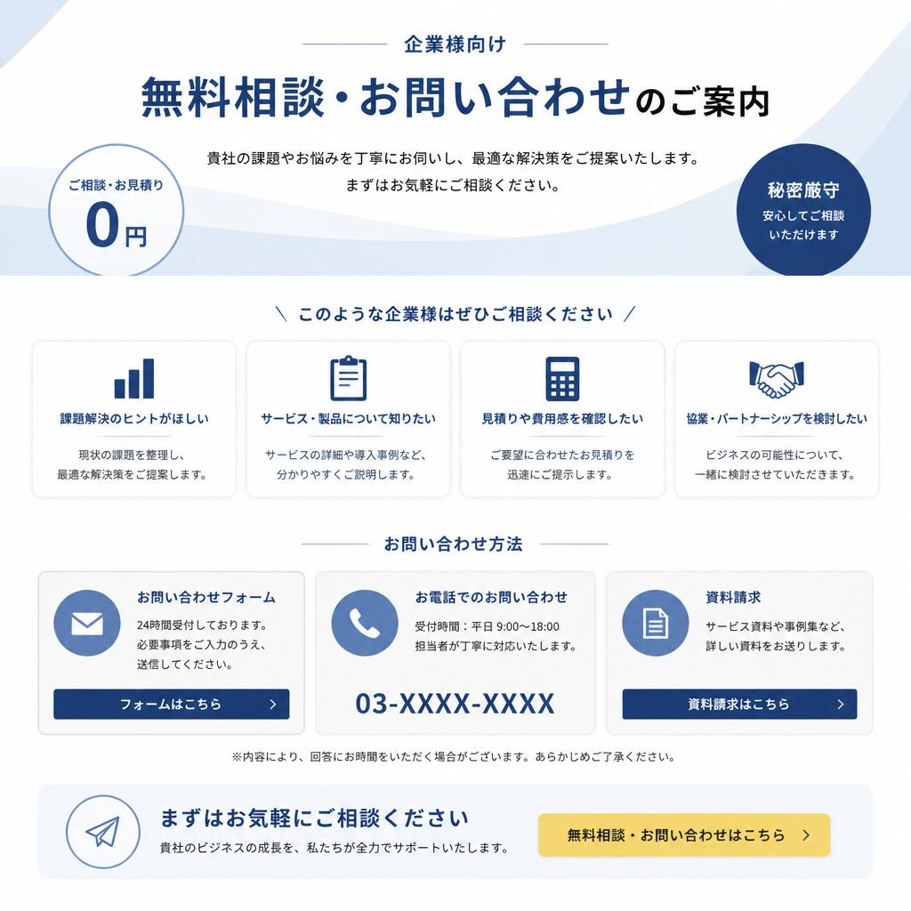 7. お問い合わせ・無料相談のご案内