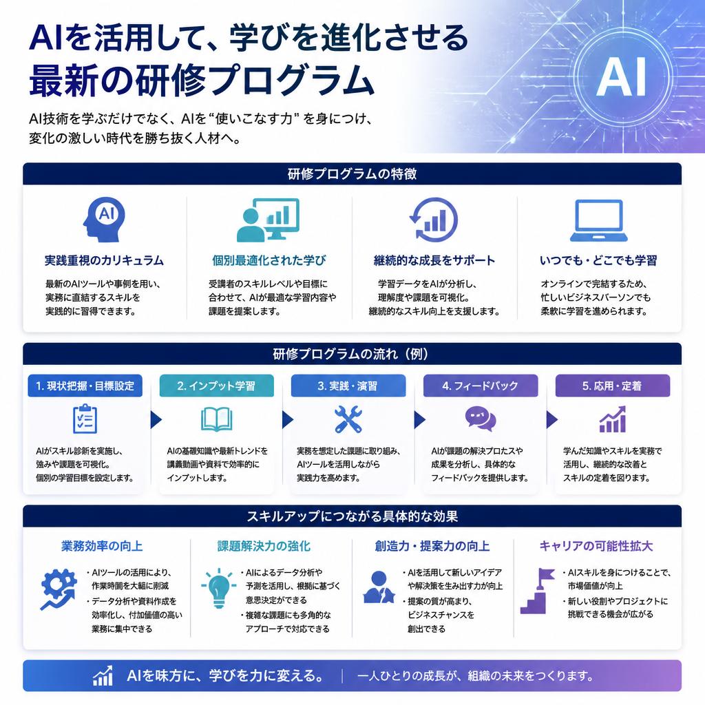 生成AIを活用した最新研修カリキュラム