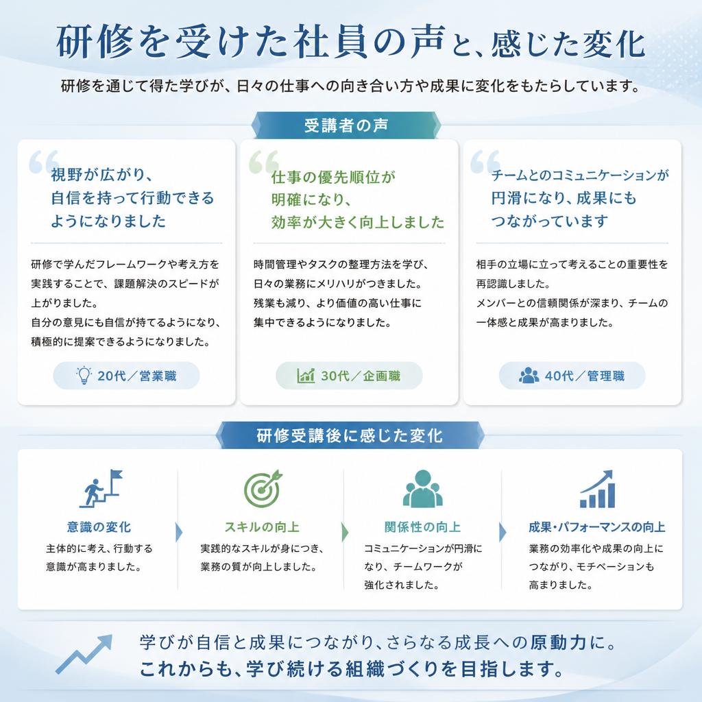 社員が感じる変化と効果