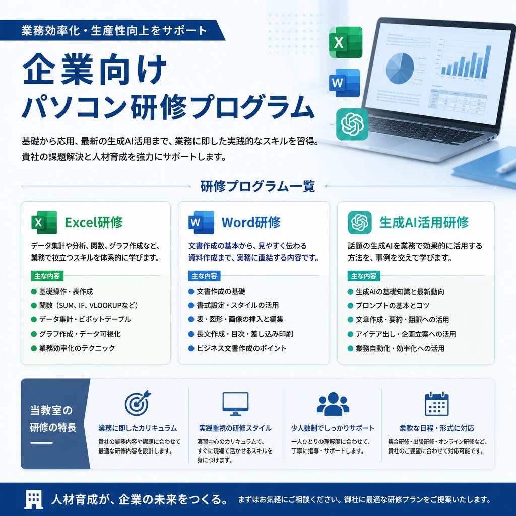 充実した研修プログラム