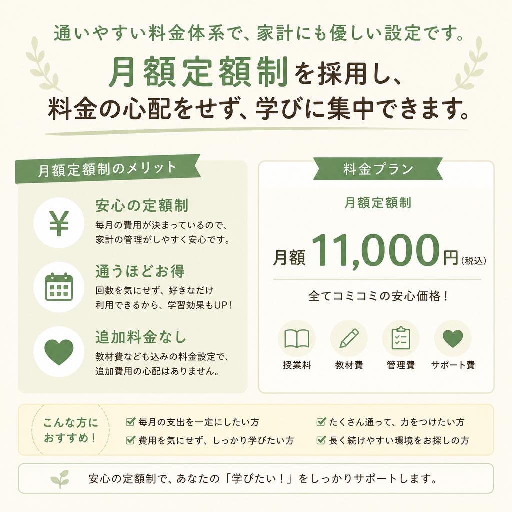 安価で通いやすい！