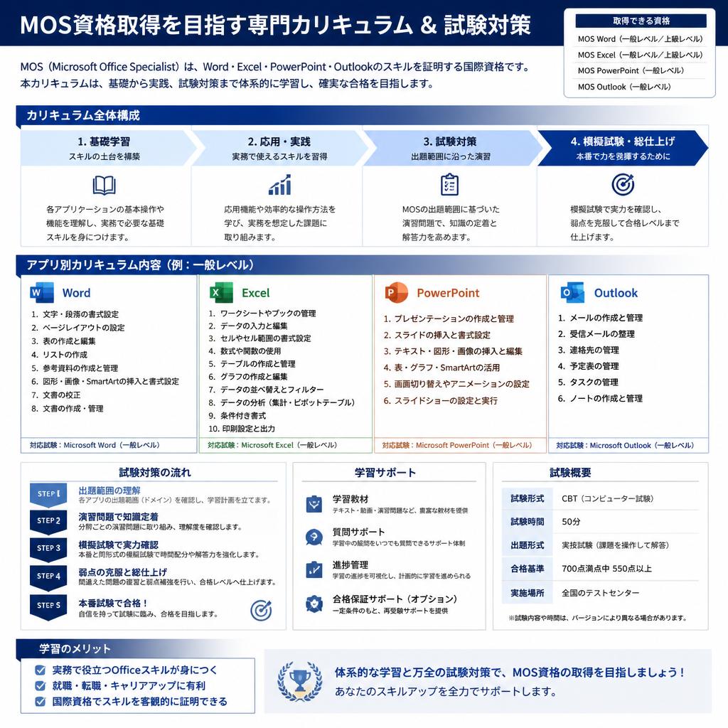 MOS資格取得が目指せる