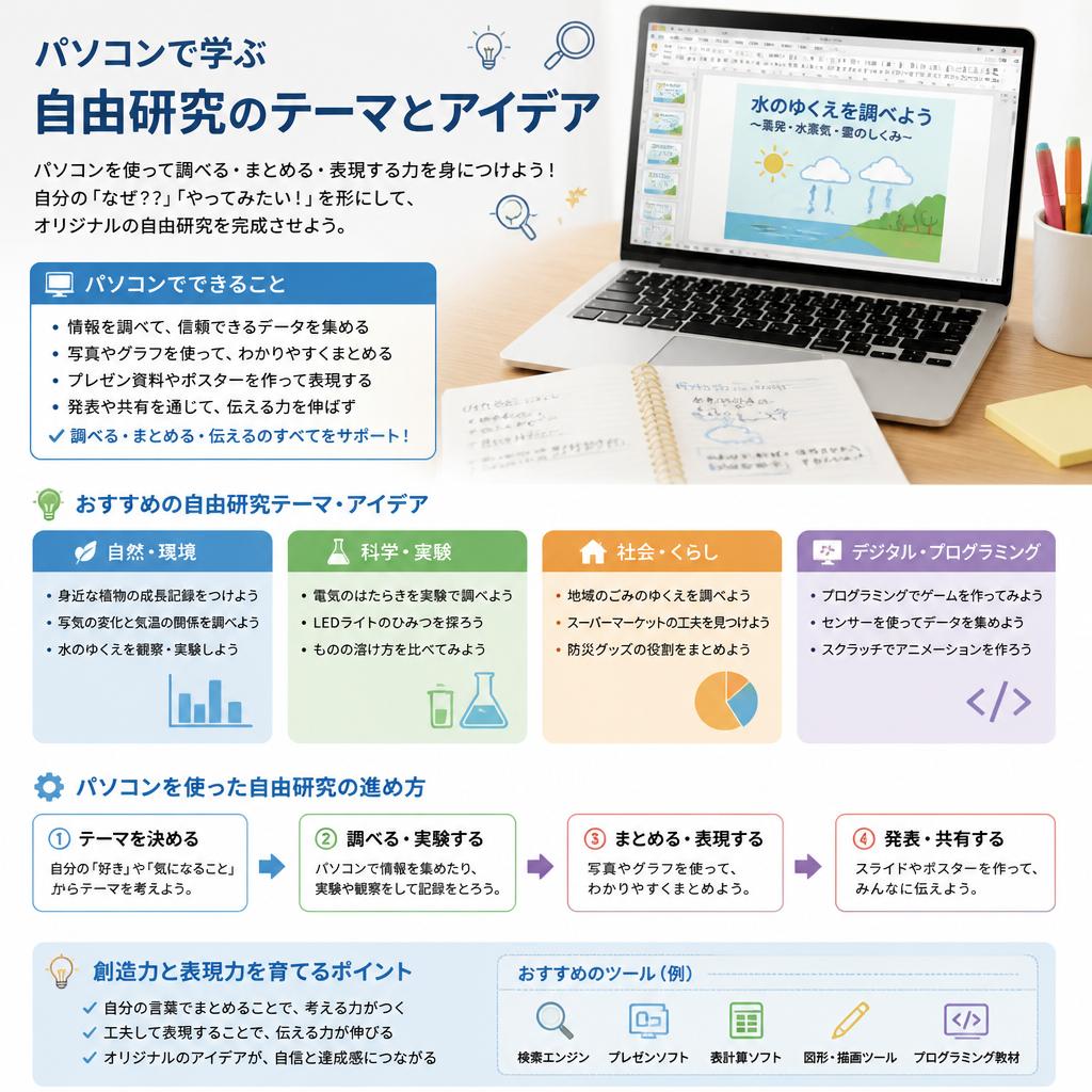 自由研究をパソコンで