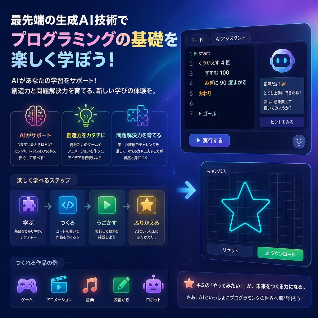 プログラミングと生成AIを活用したカリキュラム
