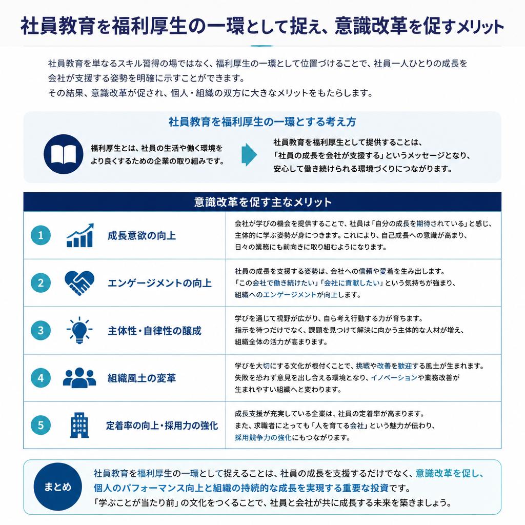 福利厚生としての研修の重要性