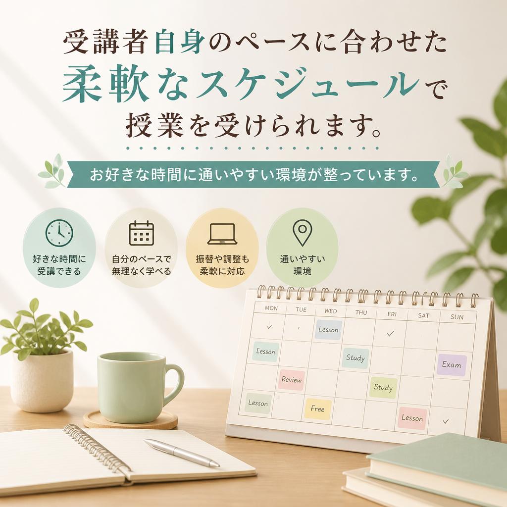 5. 自分のペースで学べるフレキシブルなレッスン