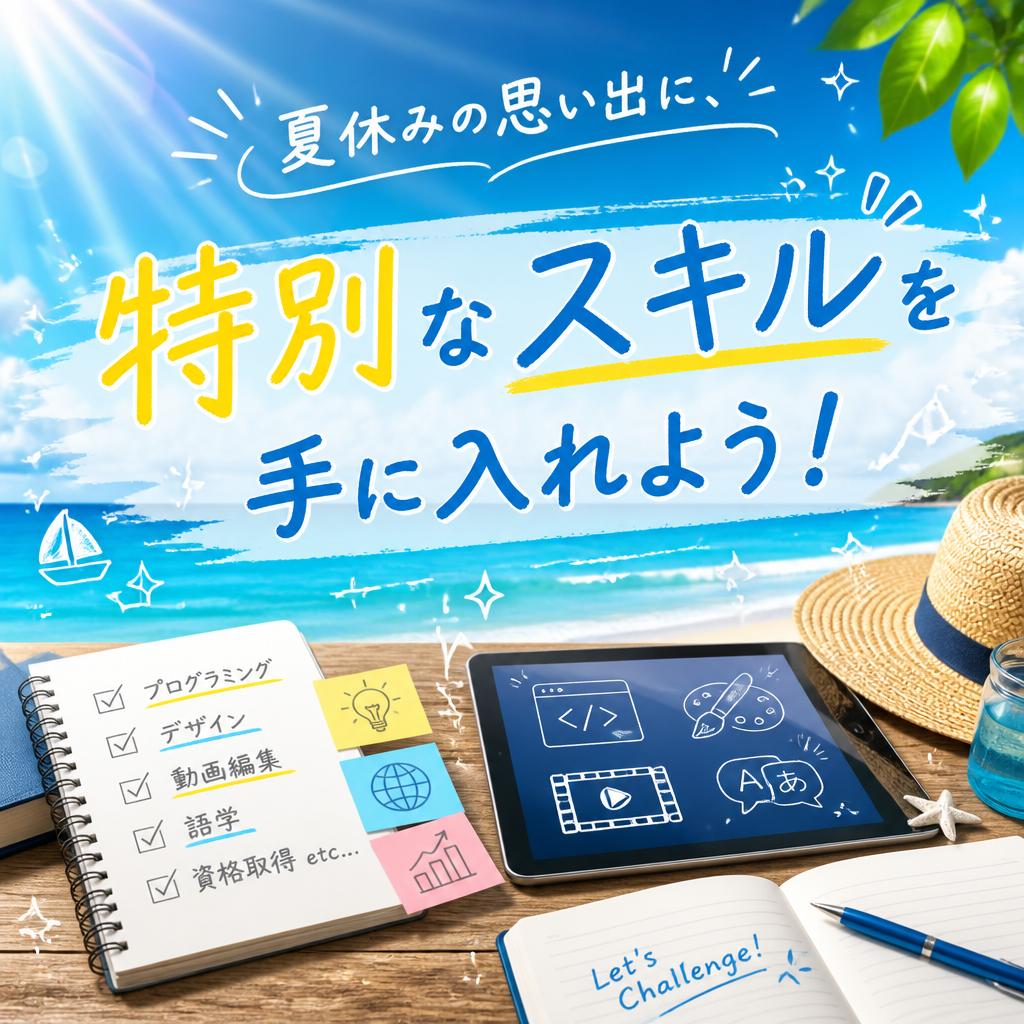 夏休みの思い出に、特別なスキルを手に入れよう！