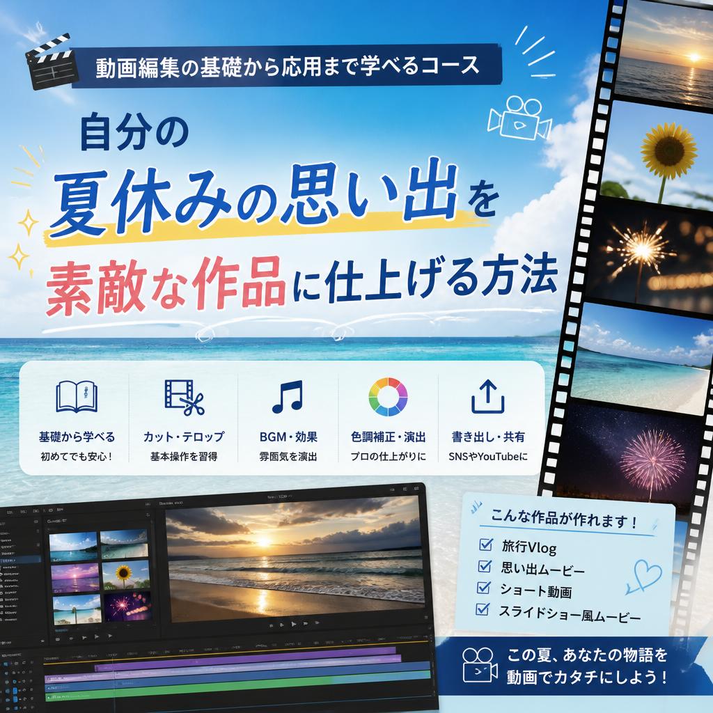 動画編集スキルで思い出を彩る