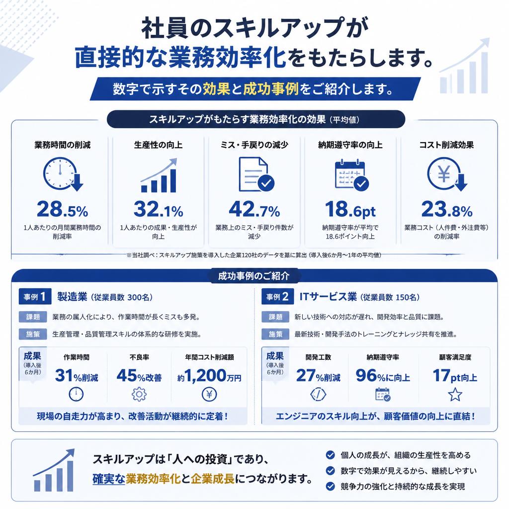 スキルアップが業務効率化に直結