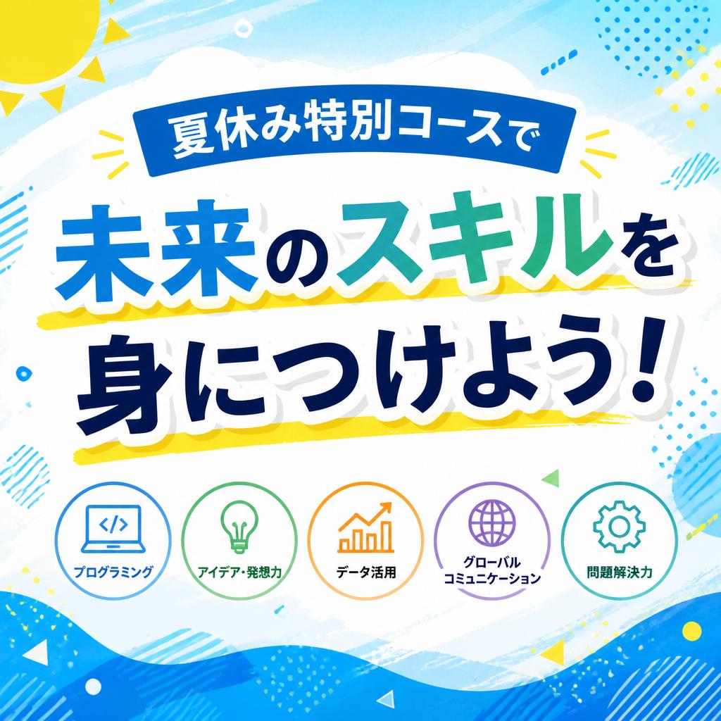 夏休み特別コースで未来のスキルを身につけよう！