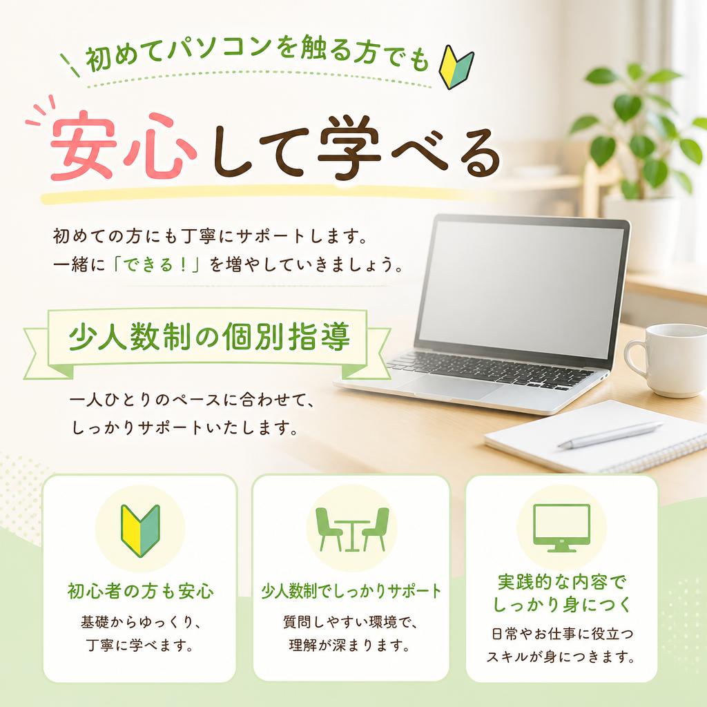初心者歓迎！安心のサポート体制
