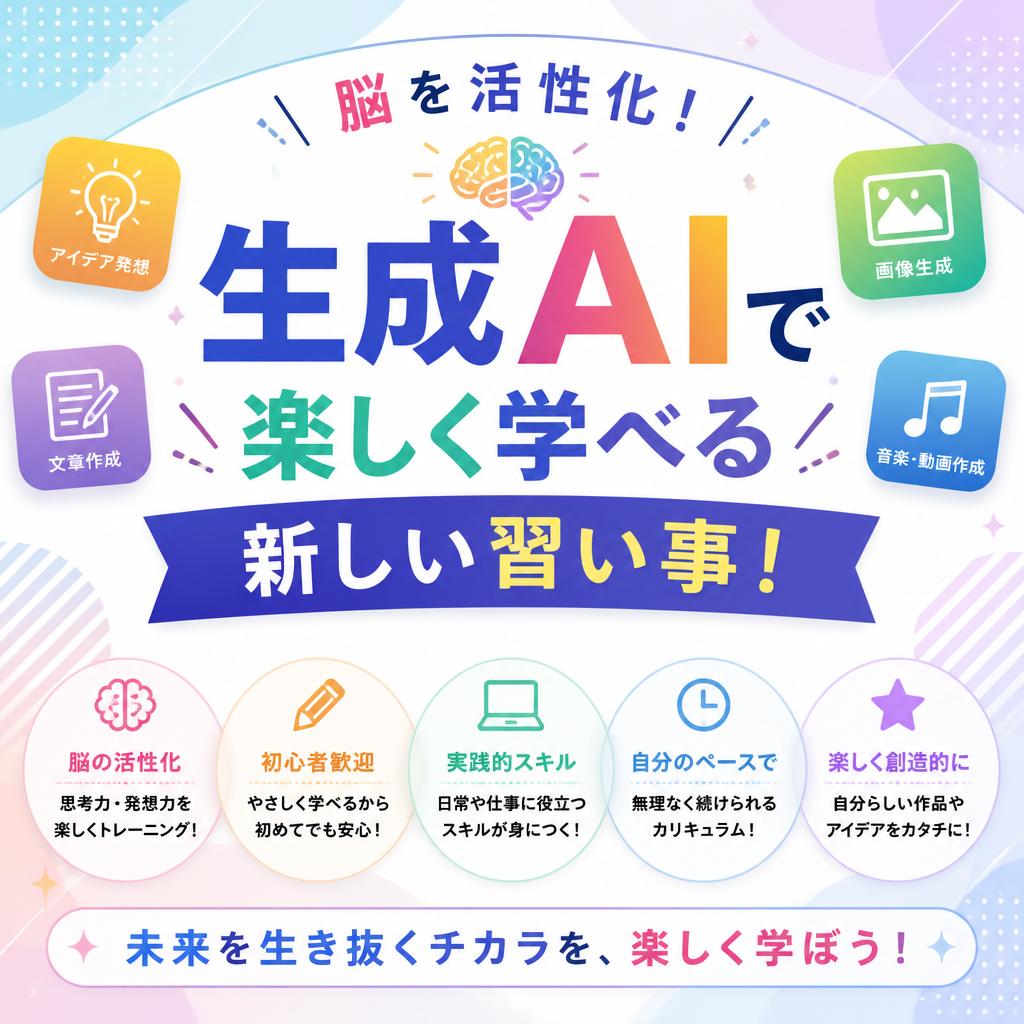 脳を活性化！生成AIで楽しく学べる新しい習い事！
