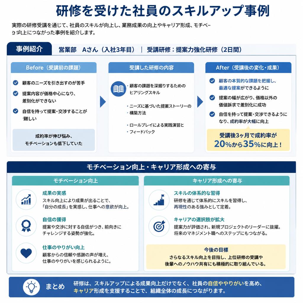 社員のスキルアップを実現