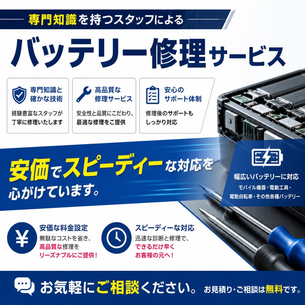 2. 安心のバッテリー修理サービス