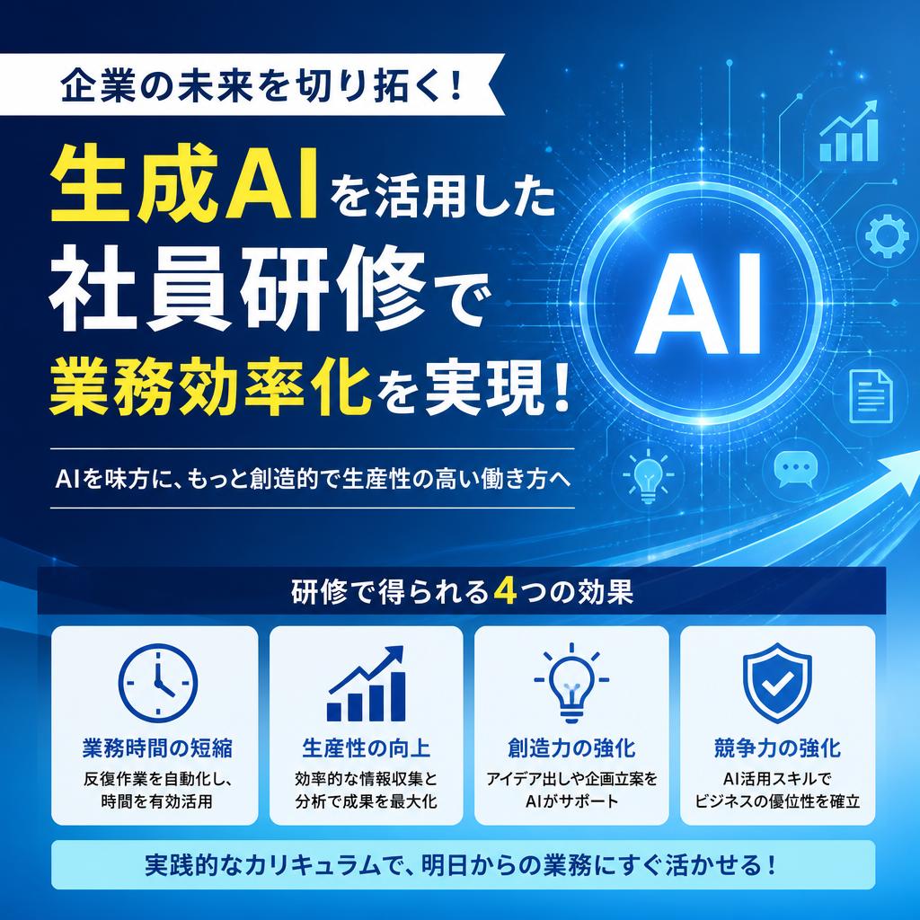 企業の未来を切り拓く！生成AIを活用した社員研修で業務効率化を実現！