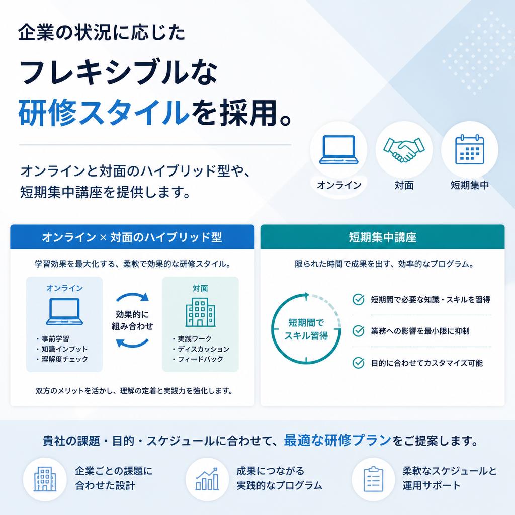 4. フレキシブルな研修スタイル