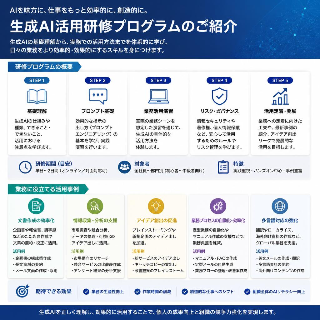AIを活用した最新研修プログラム