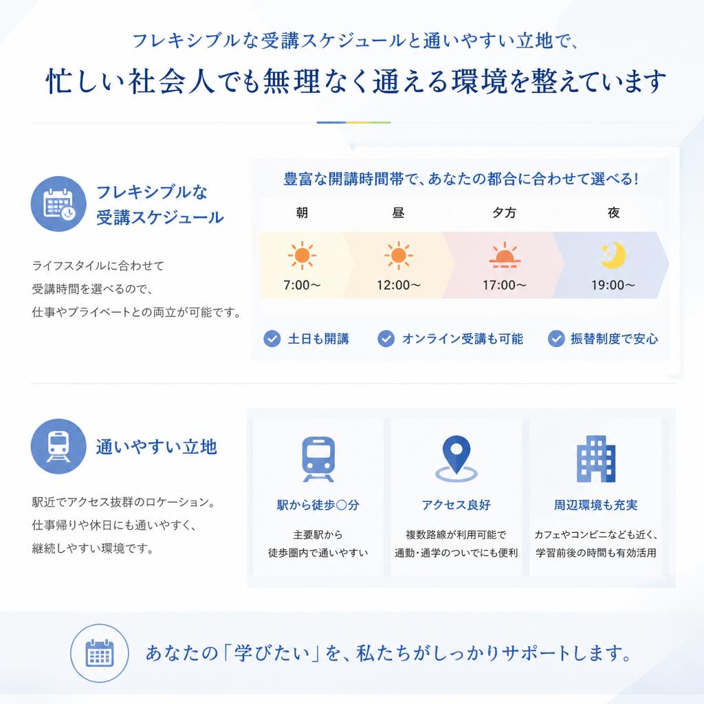4. 通いやすさにこだわる
