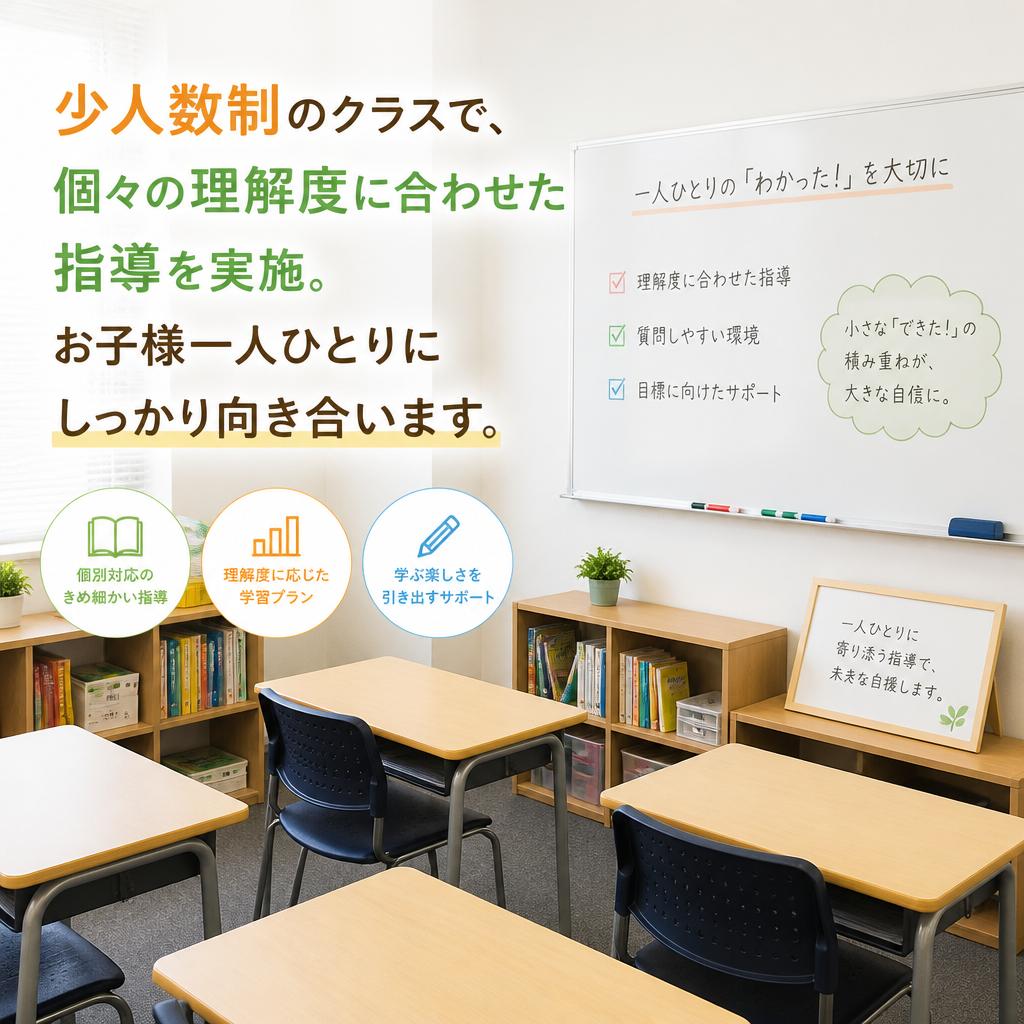 少人数制で安心して学べる環境