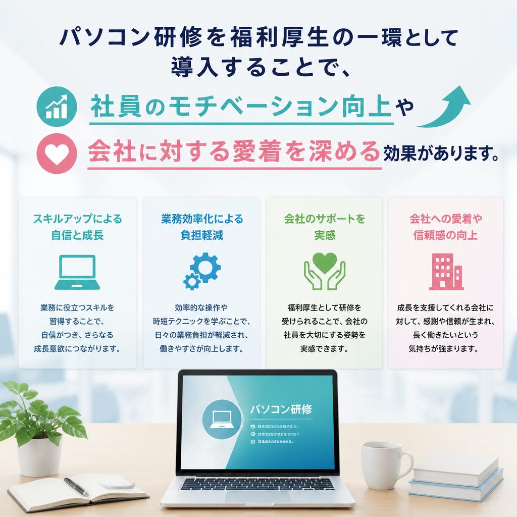 福利厚生としてのパソコン研修のメリット