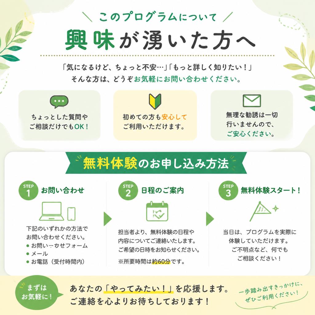 お問い合わせ・無料体験のお申込み