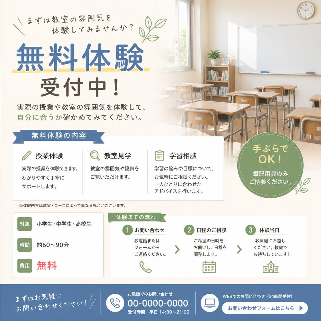 7. 無料体験のご案内とお問い合わせ