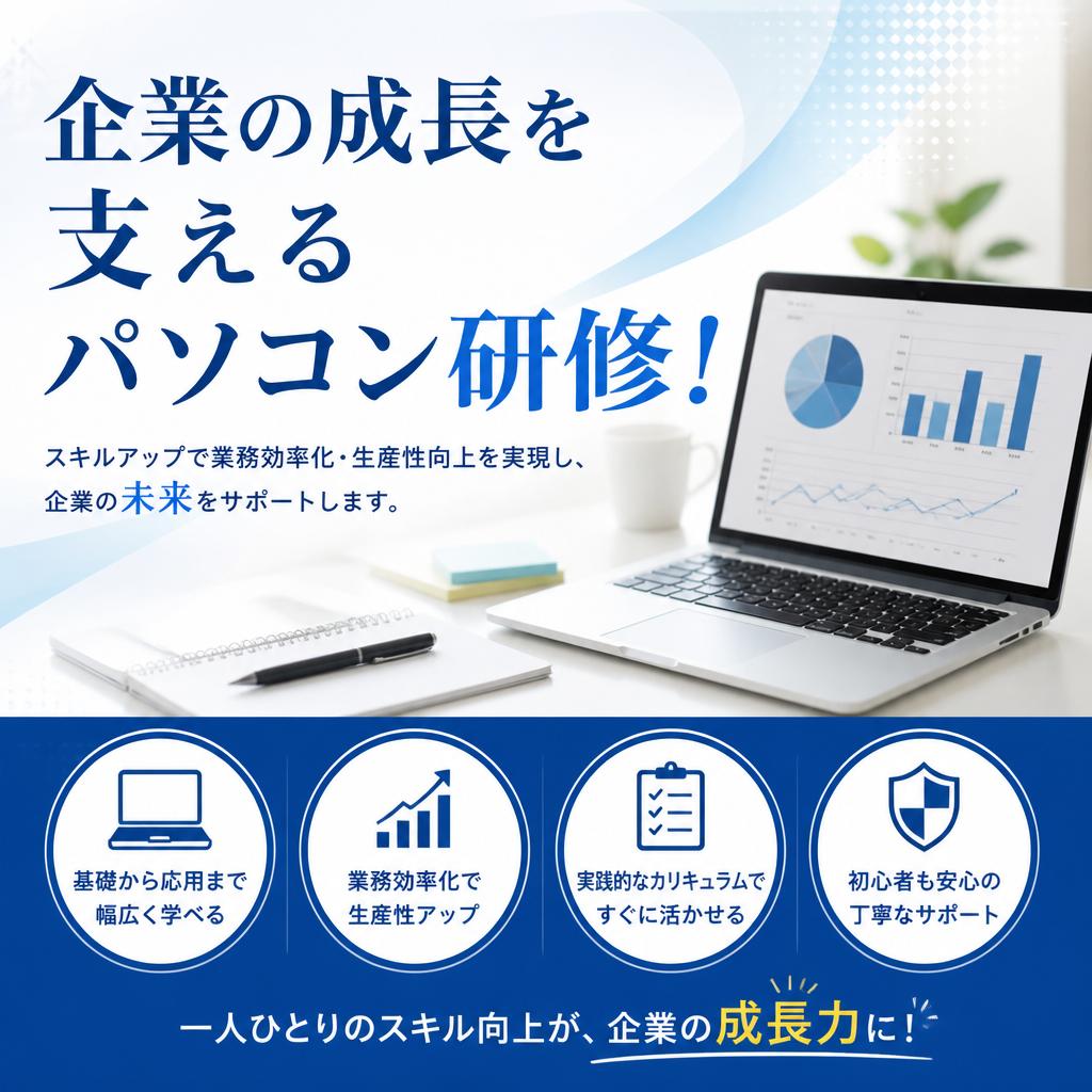 企業の成長を支えるパソコン研修！