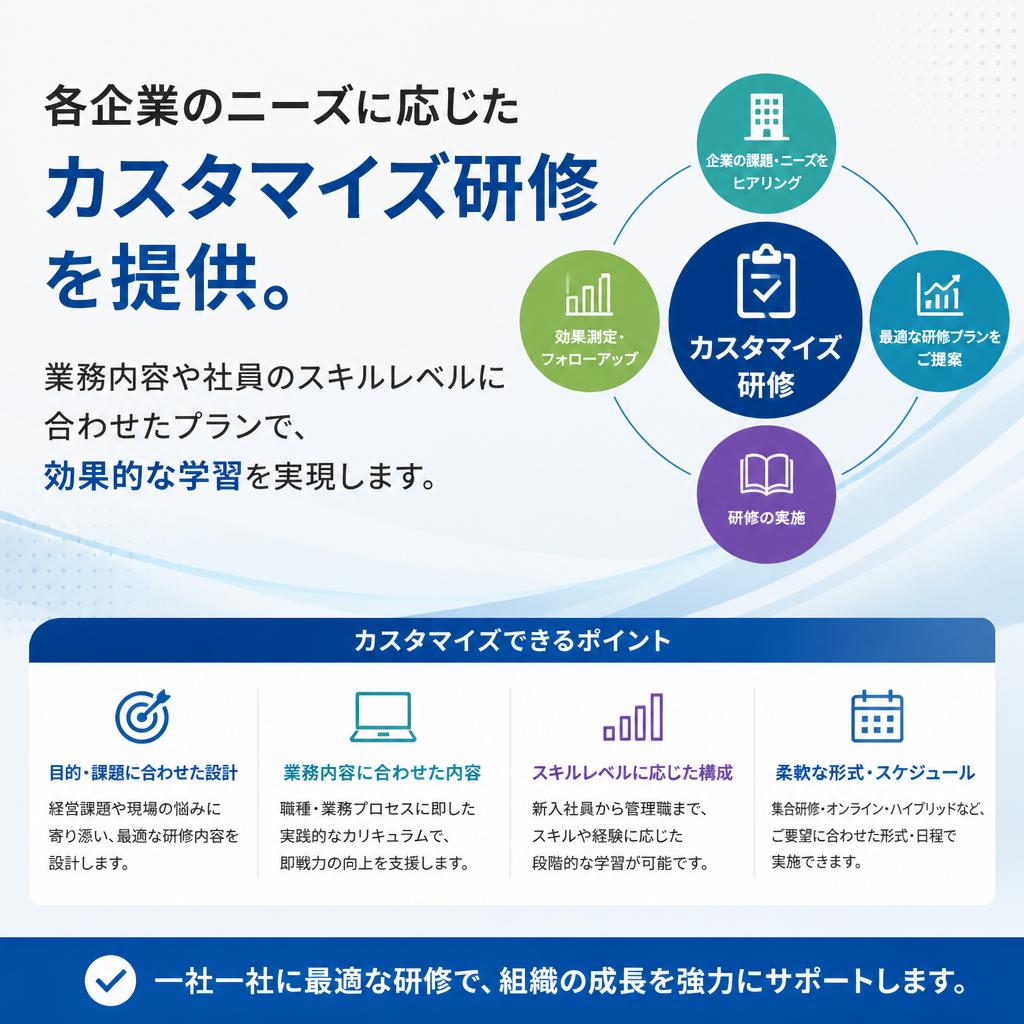 企業向けカスタマイズ研修プラン